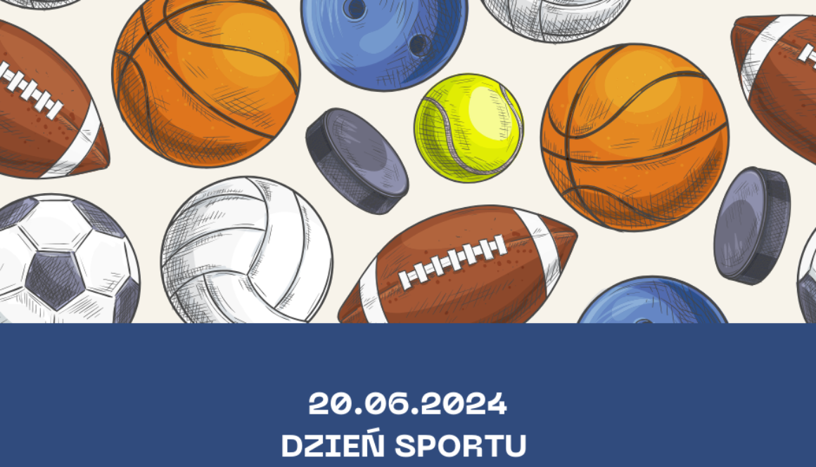 Blue Brown Minimalist Illustration National Sports Day Facebook Post